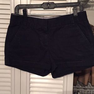 Navy J Crew Chino Shorts